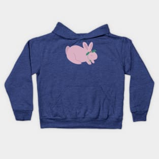 Pink Christmas Bunny Rabbit Kids Hoodie